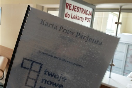 Karta Praw Pacjenta w alfabecie Braille'a