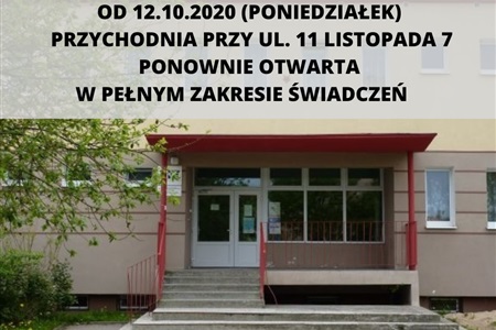 Przychodnia przy ul. 11 Listopada 7
