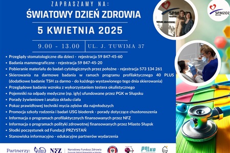Światowy Dzień Zdrowia 2025 - przyjdź i zrób badania w sobotę!
