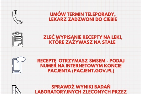 Umów wizytę, zleć i odbierz receptę - przez internet !